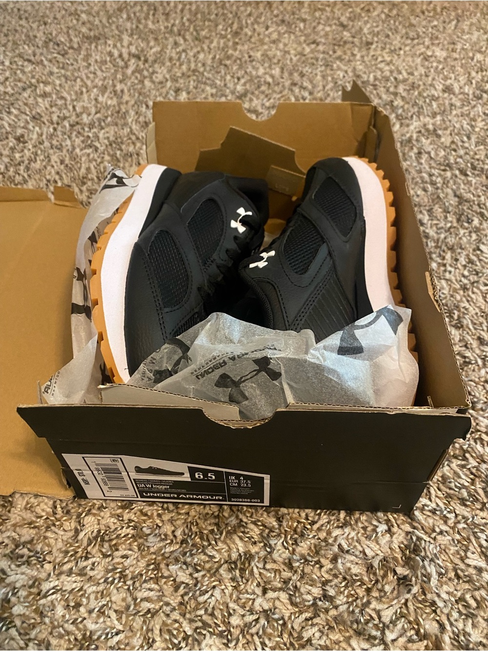 Under Armour womens Black Athletic Sneakers